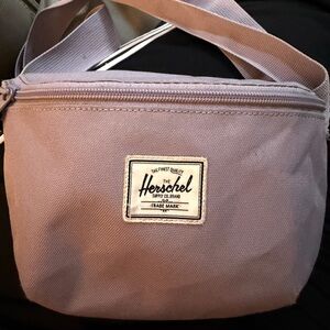 Herschel Supply Co. Ash Rose color and Striped liner Fabric Shoulder/fanny bag